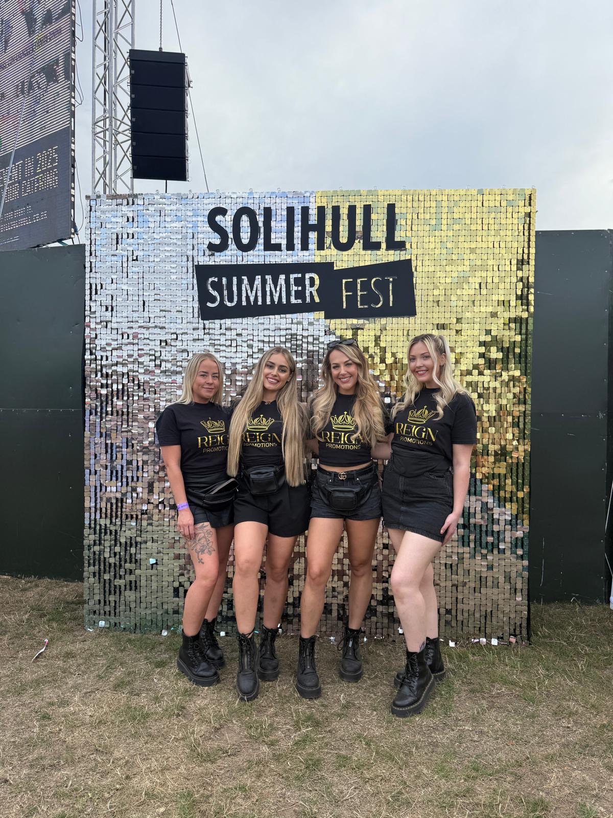Reign shot seller team at Solihull Summer Fest